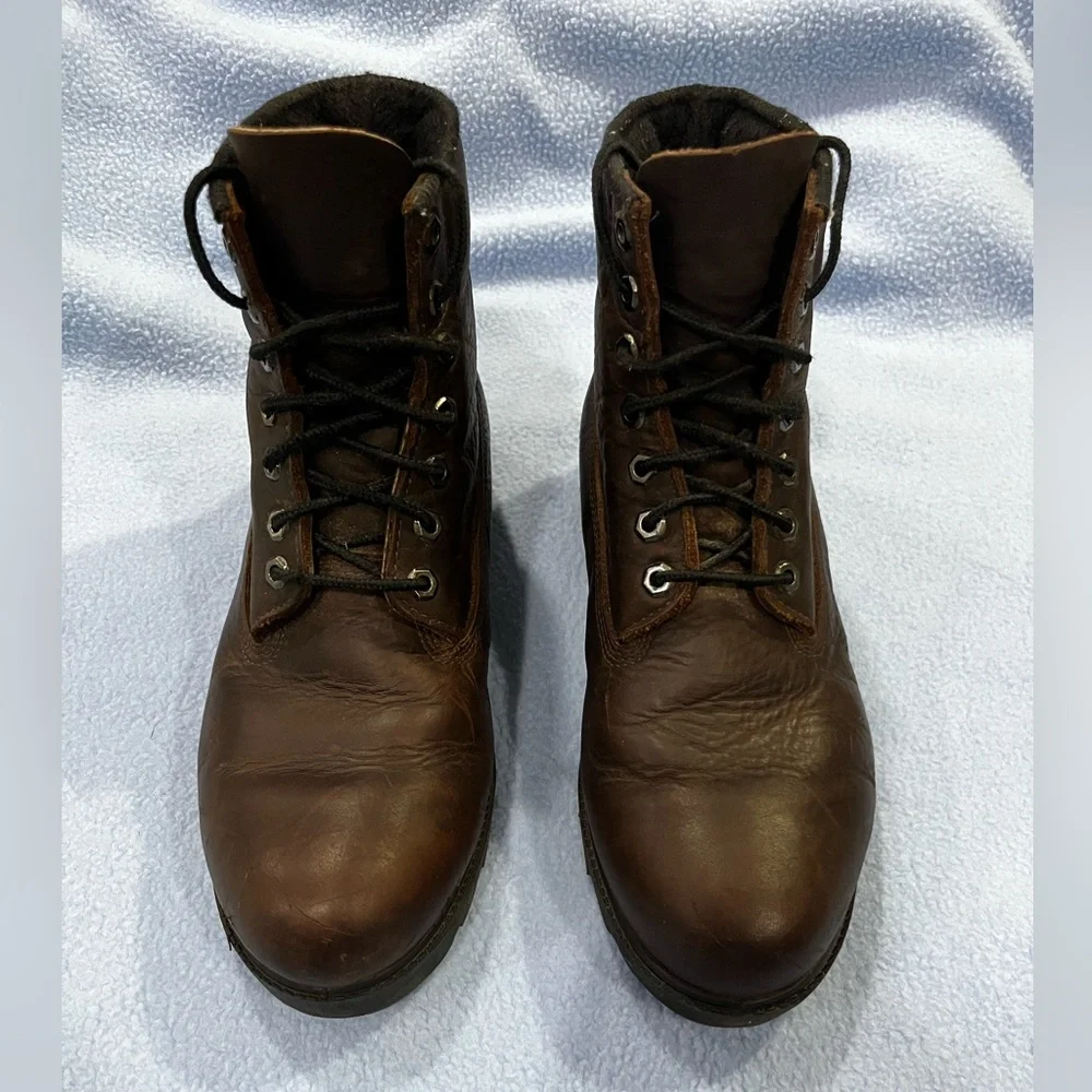 Timberland 22095 1140 Mens Leather Boots, Dark Brown, Oil Resistant Soles, Sz 9M - Picture 1 of 5